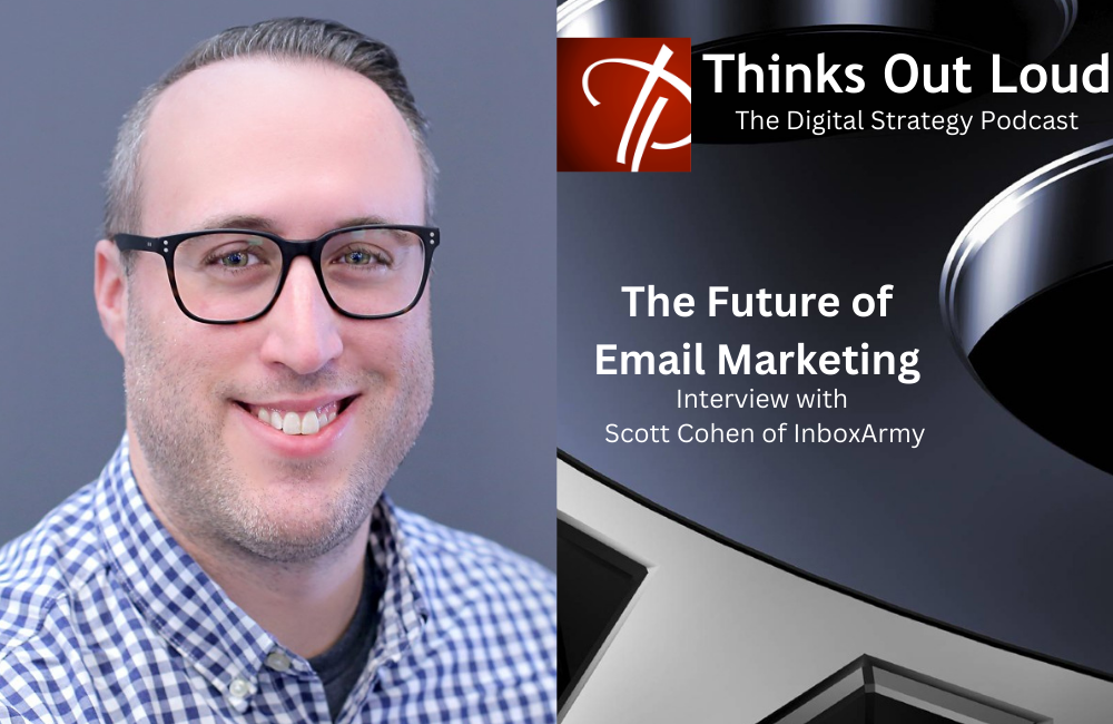 Photo of Scott Cohen from InboxArmy and "The Future of Email Marketing" banner image